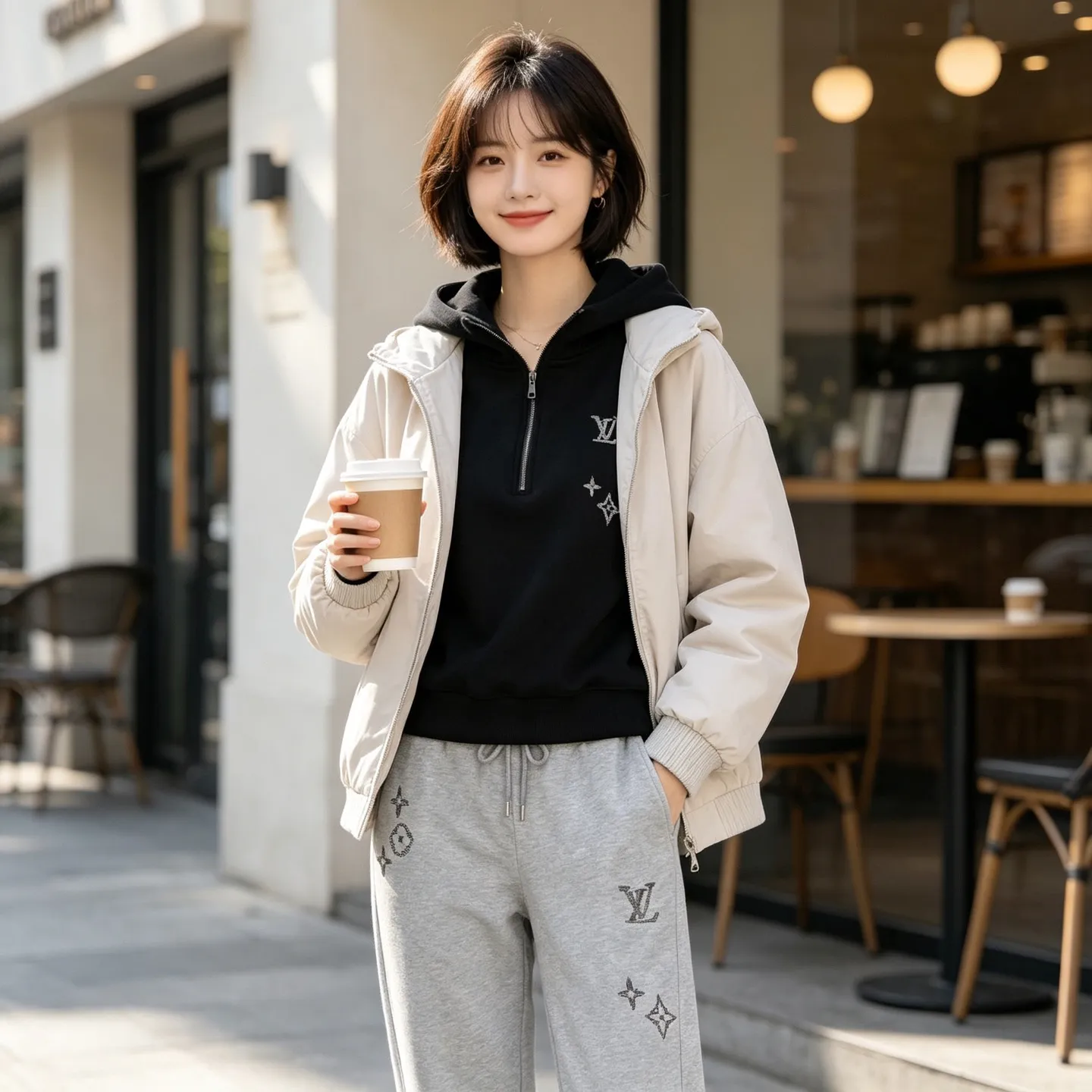 Louis Vuitton sketchy presbyopic embroidered trousers